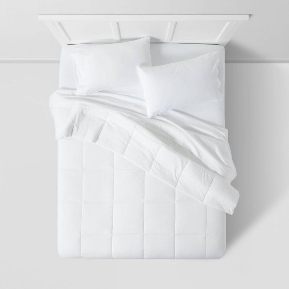 Room Essentials -  Percale Comforter Box Quilting Lig White - Picture 3 of 4